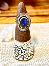 Load image into Gallery viewer, Labradorite Shield Ring sterling silver